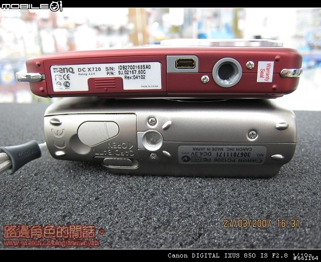 [分享] 開箱照 Casio EX-V7 & BenQ X720