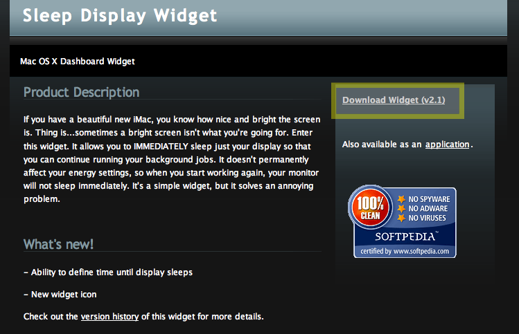 睡前，讓你的 iMac 螢幕馬上變暗 Sleep Display Widget