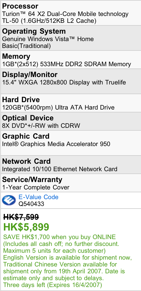 王道！AMD X Intel - Dell1501 Crossover 特別板！