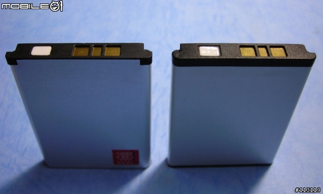 Sony Ericsson SE 原廠電池照片比較