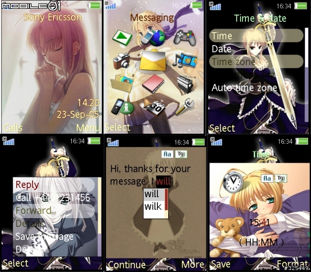 [w850i]Fate/stay night的Saber