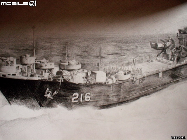 【素描練習】一艘兩棲戰車登陸艦的形成