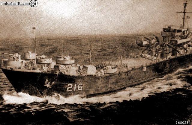 【素描練習】一艘兩棲戰車登陸艦的形成