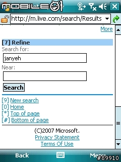 Windows Mobile 6 新探－Windows Live Search