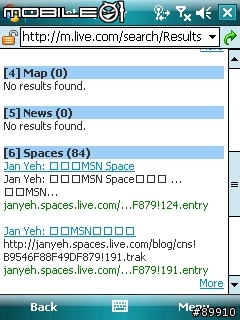 Windows Mobile 6 新探－Windows Live Search