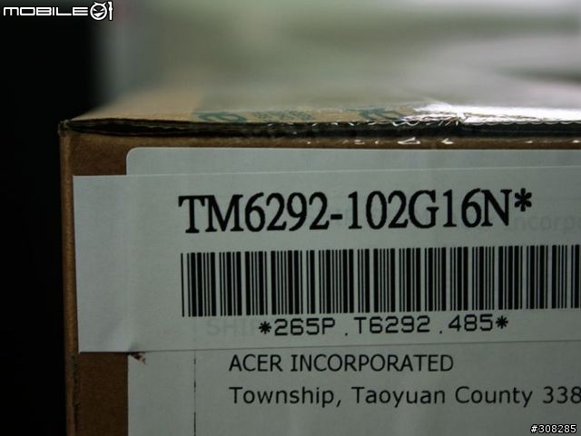 [分享]人生中第一台NB之ACER 6292 開箱文