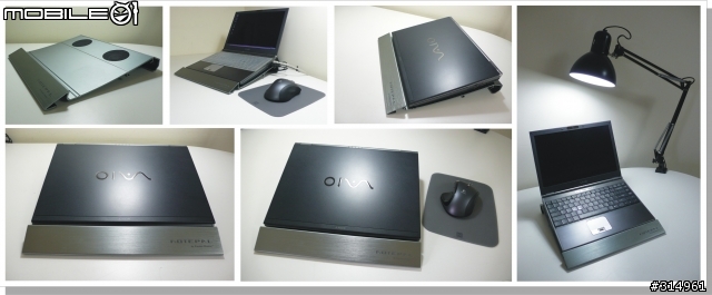Cooler Master 全鋁筆記型電腦散熱架，"外觀加強鈦色版 V.S VAIO SZ"