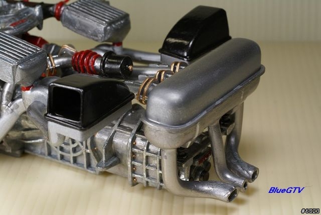 [模型作品分享] 1/12 Ferrari F40 引擎模型