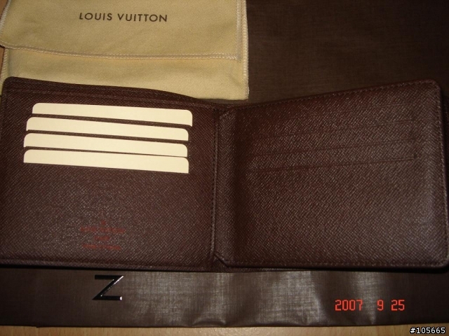 分享LOUIS VUITTON 經典棋盤格相片零錢包鈔票信用卡短夾