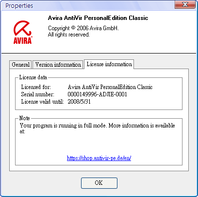 AVIRA AntiVir 被延期了~