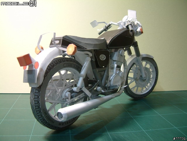 <YAMAHA紙模型Part-3>古典街車-SR400