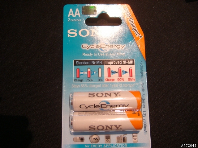 [分享]SONY CycleEnergy 鎳氫低自放充電池(2000mAh) 低放電電池