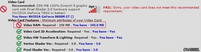 Acer 5920G 顯示卡記憶體只有245MB!?
