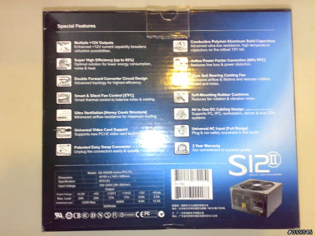 [開箱分享]SeaSonic 500W電源供應器開箱分享( S12II & 80PLUS)
