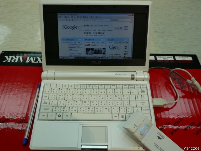 華碩 ASUS EEE PC 搭配 BANDLUXE C100 3.5G 網卡上網實照 ( 網卡免費 )