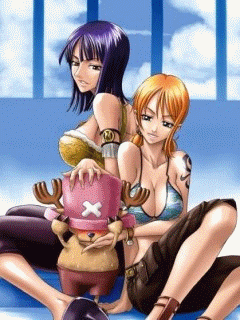 【240X320,176X220】娜美&羅賓(噴血版){動態桌布唷}