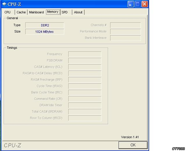 CPU-Z Memory顯示資料都是灰色空白的..
