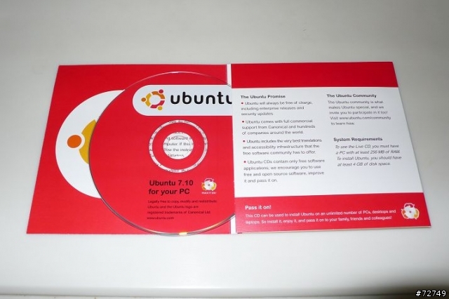 Ubuntu 7.10光碟入手