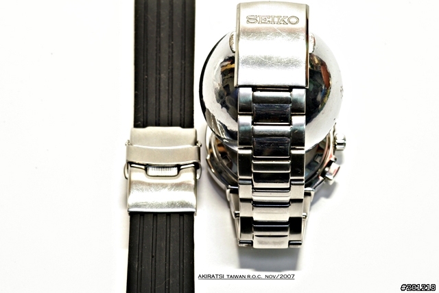 SEIKO 三環計時錶 矽膠錶帶 換裝