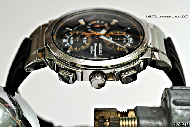 SEIKO 三環計時錶 矽膠錶帶 換裝