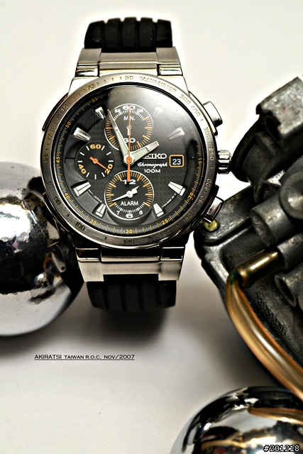 SEIKO 三環計時錶 矽膠錶帶 換裝