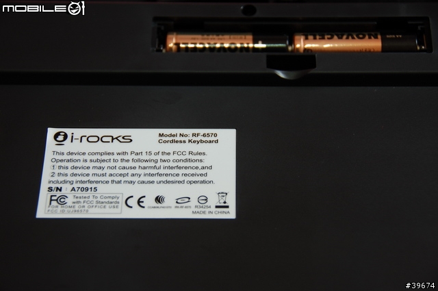 i-rocks RF-6570 超薄2.4GHz無線鍵盤滑鼠組
