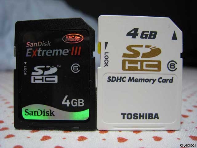 [測試]SDHC Class6 4GB 黑與白的大對決SanDisk EX3 對上 Toshiba Ultra High Speed