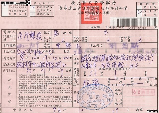 剛收到罰單~超烏龍!!