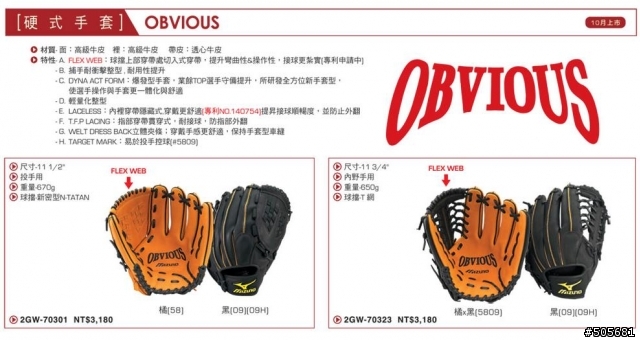 小弟想請教有用Mizuno#obvious手套的大大嗎?