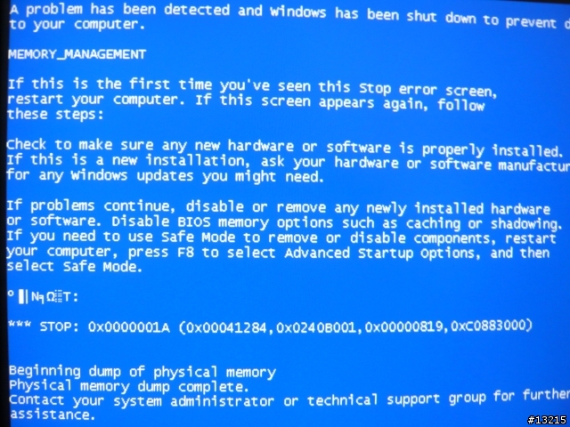 [求救]電腦出現藍色畫面，且無法安裝WINDOWS