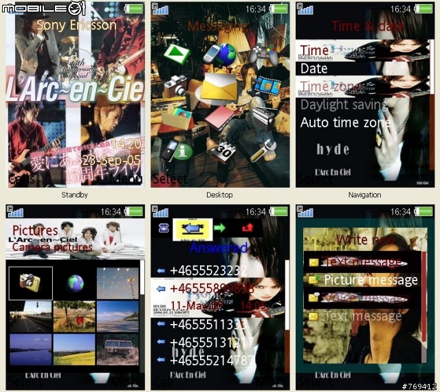 [w850i]日本天團 L"Arc~en~Ciel   彩虹樂團HYDE主題!