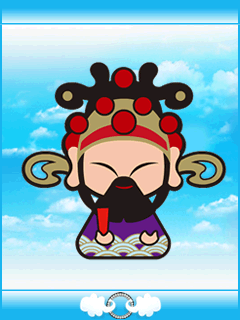 [k800/w850i/w900]全家好神公仔第二代-好運上上籤(全八尊動態桌布+螢保)240*320