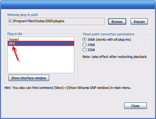 DFX 硬上 foobar2000