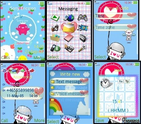 [２４０＊３２０]K800i 可愛主題3發＊送螢保2枚!