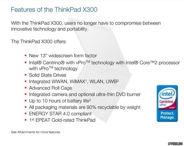 ThinkPad X300開始預訂