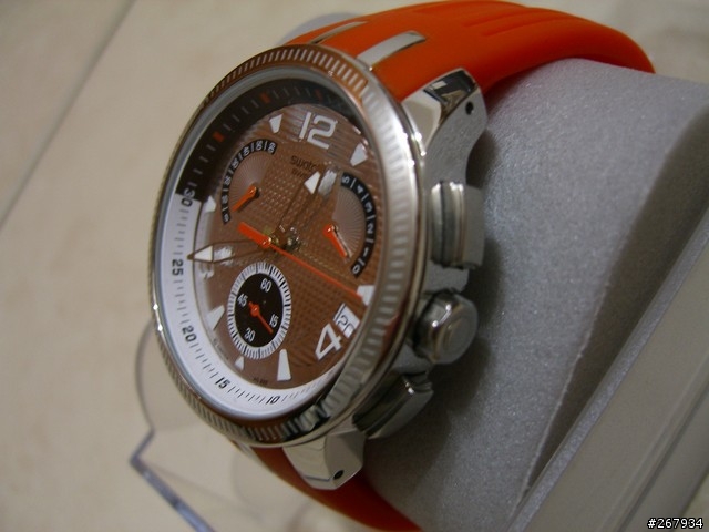 swatch 逆跳錶開盒照-休閒運動風