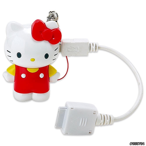 [分享]KITTY迷的超卡哇伊手機玩物--HELLO KITTY手機充電器!!