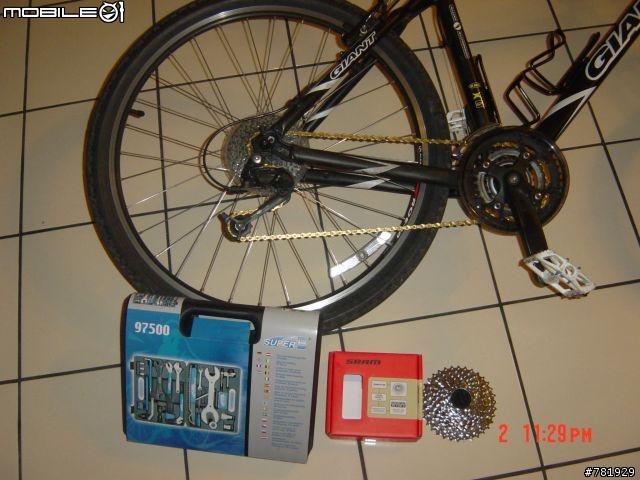 DIY樂趣多 黑蜥蜴更換KMC黃金鏈條+SRAM PG 950飛輪