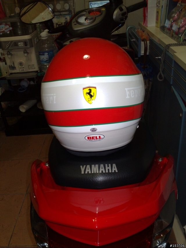 Ferrari安全帽!!外加勁戰Ferrari簡易視覺改造