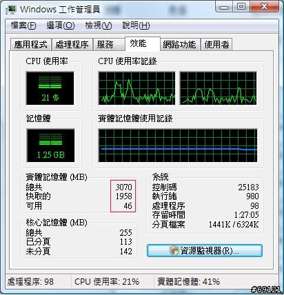 奇怪，怎麼記憶體[總共]不等於[快取]+[可用]?