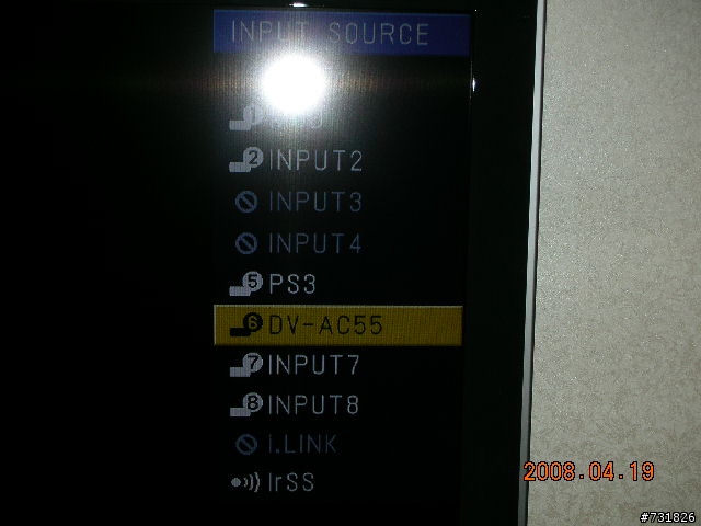 SHARP AQOUS LCD LC-52RX1W與三合一錄放影機DV-AC55連動