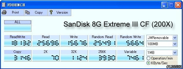 令人失望的 New SanDisk Extreme III 8G 200X CF 卡