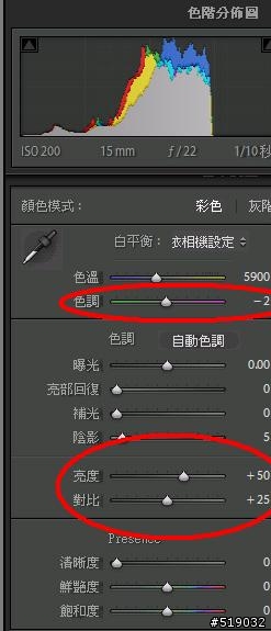 LR匯入RAW時會自動加亮度對比？
