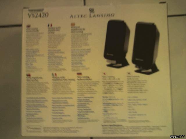 [不專業開箱文]ALTEC LANSING VS2420 兩聲道喇叭