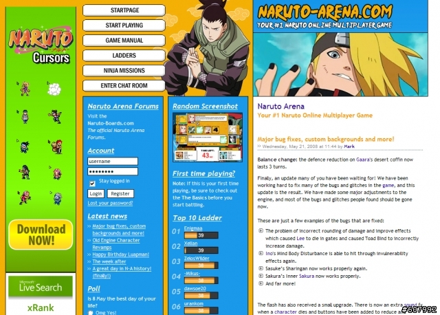 [Naruto Arena Online] 免費火影忍者線上遊戲 - 會英文的人快看這裡~ 蠻好玩的一款遊戲
