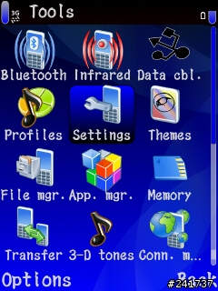 [非原創 分享] BlackAndBlueByP@sco  theme for S60 3rd &S60 3rd fp1