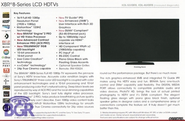 關於Sony 2008系列的LCD TV會有新型號! (Update).....