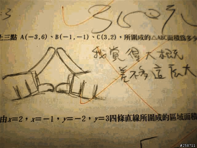 三角形面積正確的圖解法