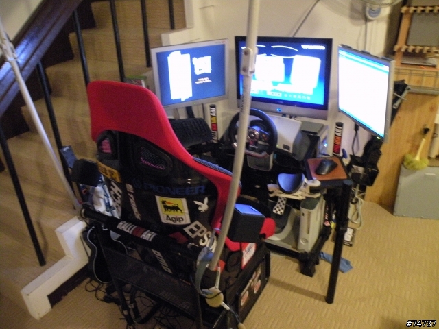 [組裝開箱文]家用  DIY  xbox360  蒼蠅人專用多螢幕賽車座(6/4初版定裝照)