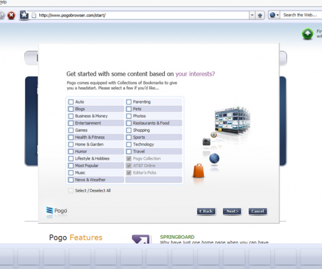 AT&T所開發Project Pogo - A New 3D Visual Web Browser  Beta 介紹